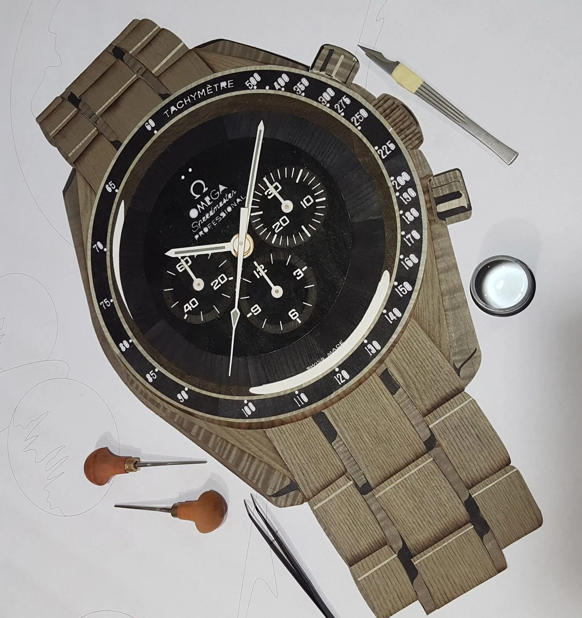 Étapes d'assemblage de la montre